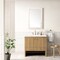 James Martin Vanities Hudson 36in Single Vanity, Light Natural Oak w/ 3 CM White Zeus Top 435-V36-LNO-3WZ - alternate 3